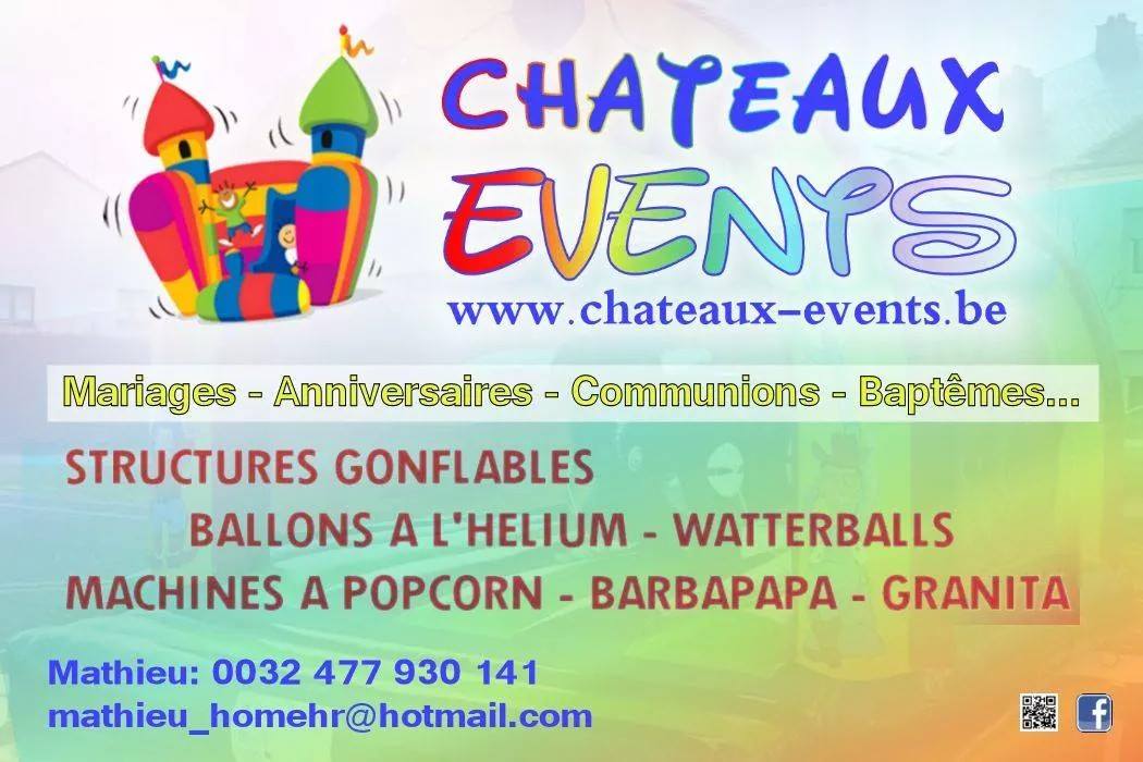 Flyers chateaux events location gonflable