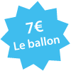 7€ le ballon gonflé à l'hélium Châteaux Events