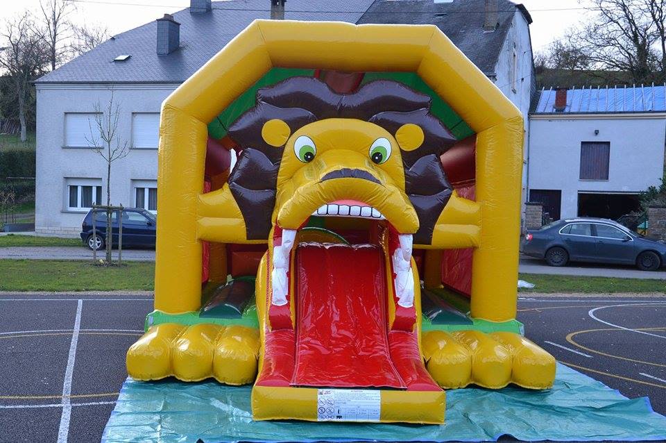 Location de château et structure gonflable Lion Virton Aubange face