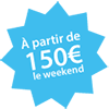 Location à partir de 150 euros pour un weekend Châteaux Events