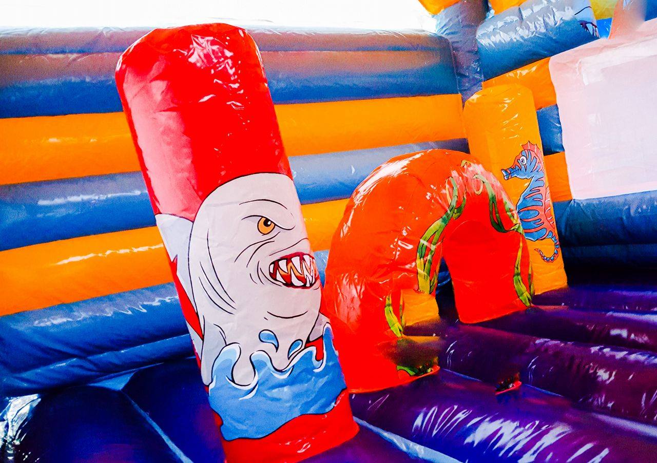 Le château gonflable Requin Location Arlon Rouvroy Luxembourg